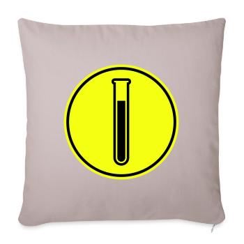 Symbole du tube à essai - Housse de coussin décorative 45 x 45 cm - taupe clair - Devant