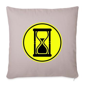 Hourglass icon - Sofa pillowcase 17,3'' x 17,3'' (45 x 45 cm) - light taupe - Front