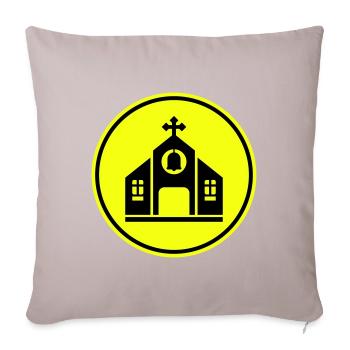 Church faith - Sofa pillowcase 17,3'' x 17,3'' (45 x 45 cm) - light taupe - Front