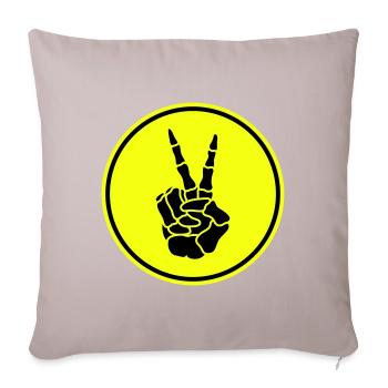 Squelette de paix de la main - Housse de coussin décorative 45 x 45 cm - taupe clair - Devant