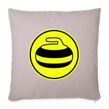 Curling sport - Sofa pillowcase 17,3'' x 17,3'' (45 x 45 cm) - light taupe - Front