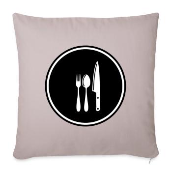 Fork Cutlery - Sofa pillowcase 17,3'' x 17,3'' (45 x 45 cm) - light taupe - Front