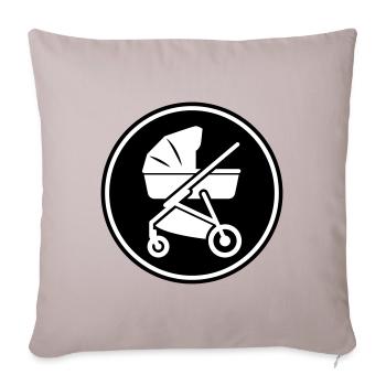 Poussette bébé - Housse de coussin décorative 45 x 45 cm - taupe clair - Devant