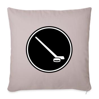 icehockey symbol icon - Sofakissenbezug 45 x 45 cm - helles Taupe - Vorne
