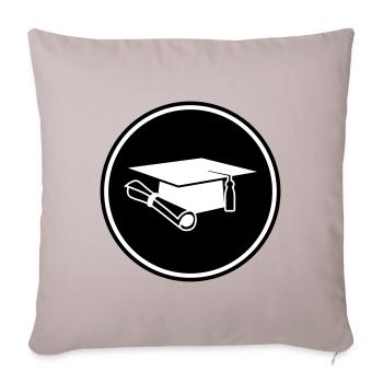 Student cap - Sofa pillowcase 17,3'' x 17,3'' (45 x 45 cm) - light taupe - Front