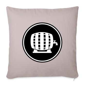 Baril de bière - Housse de coussin décorative 45 x 45 cm - taupe clair - Devant