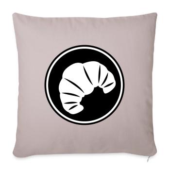 Croissant icon - Sofa pillowcase 17,3'' x 17,3'' (45 x 45 cm) - light taupe - Front