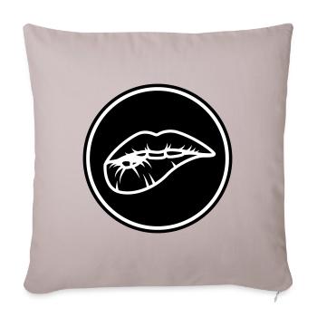 Lips - Sofa pillowcase 17,3'' x 17,3'' (45 x 45 cm) - light taupe - Front