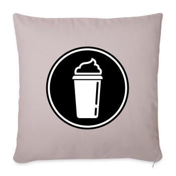 Coffee Icon - Sofa pillowcase 17,3'' x 17,3'' (45 x 45 cm) - light taupe - Front