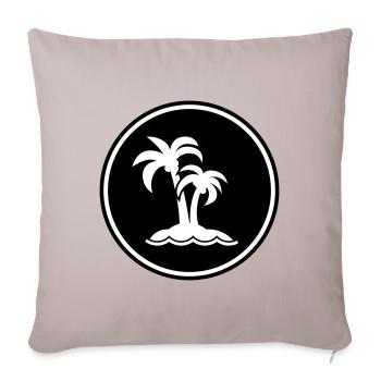 palm island symbol - Sofa pillowcase 17,3'' x 17,3'' (45 x 45 cm) - light taupe - Front