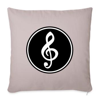 Sheet Music Musician - Sofa pillowcase 17,3'' x 17,3'' (45 x 45 cm) - light taupe - Front