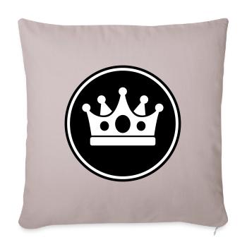 Crown Symbol - Sofa pillowcase 17,3'' x 17,3'' (45 x 45 cm) - light taupe - Front