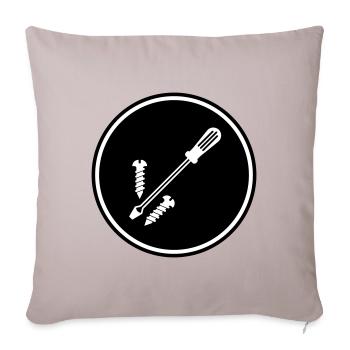 Screwdriver Symbol - Sofa pillowcase 17,3'' x 17,3'' (45 x 45 cm) - light taupe - Front