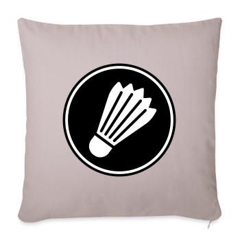 badminton - Housse de coussin décorative 45 x 45 cm - taupe clair - Devant