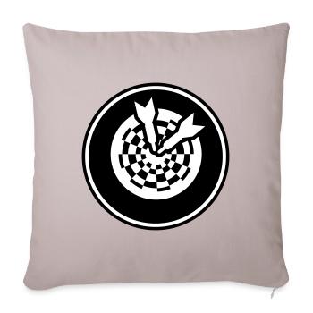 Fléchettes 180 Symbole - Housse de coussin décorative 45 x 45 cm - taupe clair - Devant