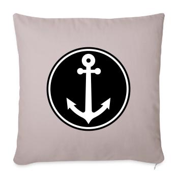 Anker Kapitän Symbol - Sofakissenbezug 45 x 45 cm - helles Taupe - Vorne