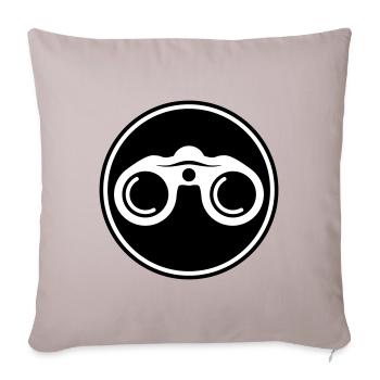 Binoculars icon - Sofa pillowcase 17,3'' x 17,3'' (45 x 45 cm) - light taupe - Front