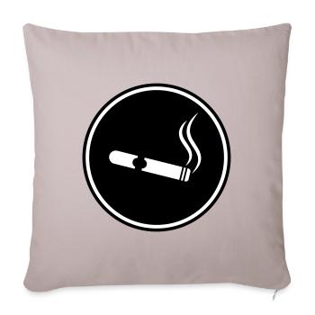 Cigar Symbol - Sofa pillowcase 17,3'' x 17,3'' (45 x 45 cm) - light taupe - Front