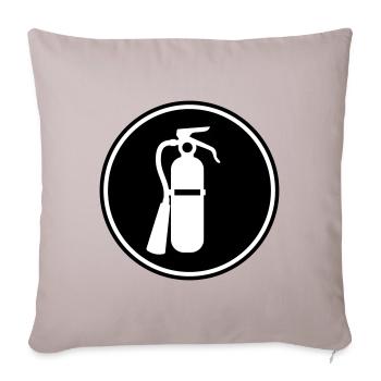 Icône extincteur - Housse de coussin décorative 45 x 45 cm - taupe clair - Devant