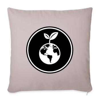 Planète Terre - Housse de coussin décorative 45 x 45 cm - taupe clair - Devant