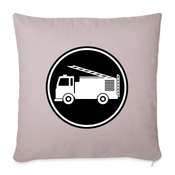 Voiture de pompiers - Housse de coussin décorative 45 x 45 cm - taupe clair - Devant
