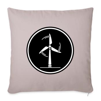Energy wind turbine - Sofa pillowcase 17,3'' x 17,3'' (45 x 45 cm) - light taupe - Front