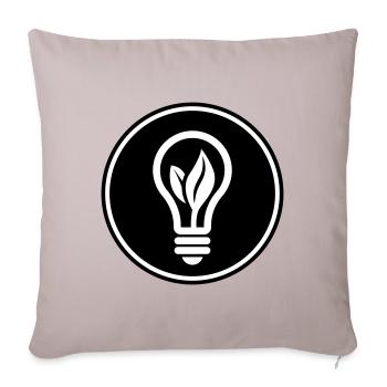 Light bulb icon - Sofa pillowcase 17,3'' x 17,3'' (45 x 45 cm) - light taupe - Front