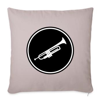 musique de trompette - Housse de coussin décorative 45 x 45 cm - taupe clair - Devant