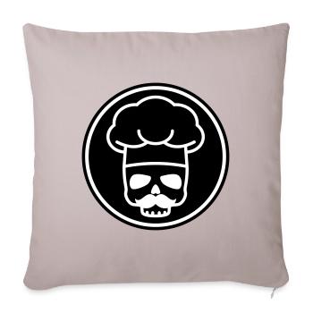 Koch skull icon - Sofa pillowcase 17,3'' x 17,3'' (45 x 45 cm) - light taupe - Front