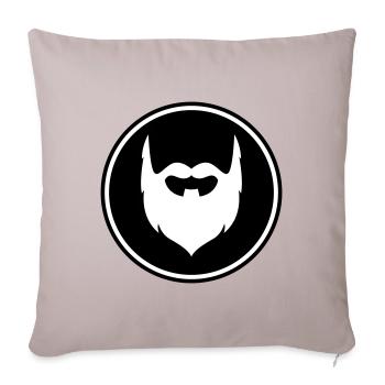 Symbole de barbe - Housse de coussin décorative 45 x 45 cm - taupe clair - Devant