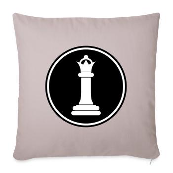 Chess piece queen - Sofa pillowcase 17,3'' x 17,3'' (45 x 45 cm) - light taupe - Front