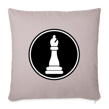 Schachfigur symbol - Sofakissenbezug 45 x 45 cm - helles Taupe - Vorne