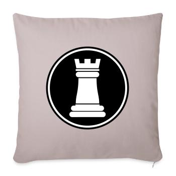 chess piece rook - Sofa pillowcase 17,3'' x 17,3'' (45 x 45 cm) - light taupe - Front