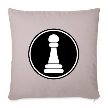 Pièce d'échecs pion évêque - Housse de coussin décorative 45 x 45 cm - taupe clair - Devant
