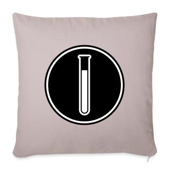 Icône de tube à essai - Housse de coussin décorative 45 x 45 cm - taupe clair - Devant