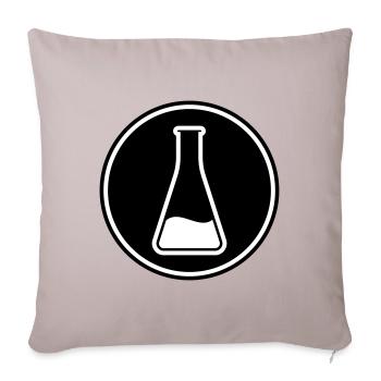 Icône de tube à essai - Housse de coussin décorative 45 x 45 cm - taupe clair - Devant