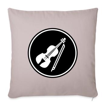 Symbole d'icône de violon - Housse de coussin décorative 45 x 45 cm - taupe clair - Devant