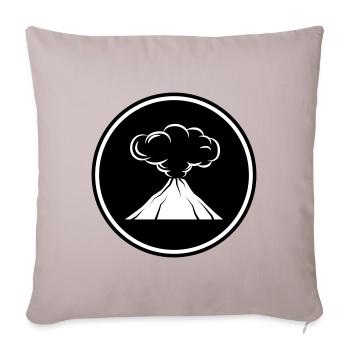 symbole d'icône de volcan - Housse de coussin décorative 45 x 45 cm - taupe clair - Devant