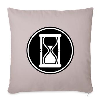 Sanduhr Symbol - Sofakissenbezug 45 x 45 cm - helles Taupe - Vorne