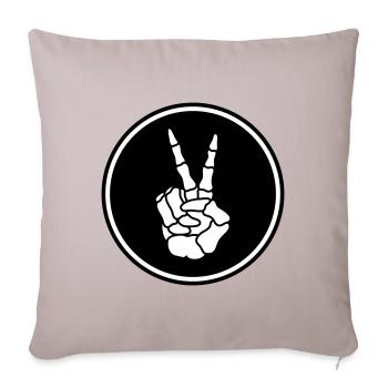 Squelette de la paix de la main - Housse de coussin décorative 45 x 45 cm - taupe clair - Devant