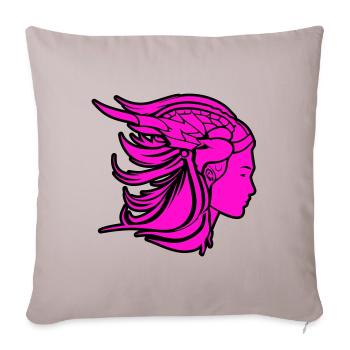 Viking Woman Viking Warrior - Sofa pillowcase 17,3'' x 17,3'' (45 x 45 cm) - light taupe - Front