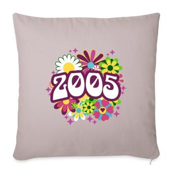 Fête Anniversaire Femme 2005 18 Ans Anniversaire - Housse de coussin décorative 45 x 45 cm - taupe clair - Devant