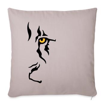 Œil de lion 2 (gauche) - Housse de coussin décorative 45 x 45 cm - taupe clair - Devant