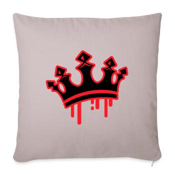 Symbole du roi de la couronne - Housse de coussin décorative 45 x 45 cm - taupe clair - Devant