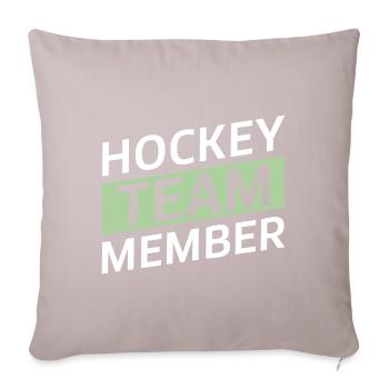 Hockey Team - Sofakissenbezug 45 x 45 cm - helles Taupe - Vorne