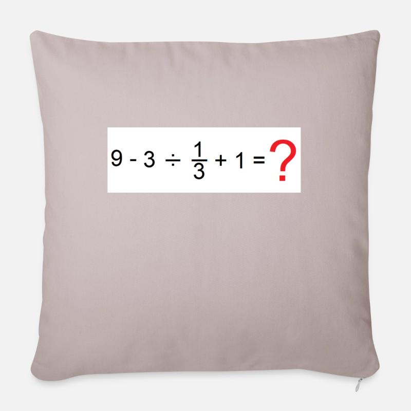Mathematik - Sofakissenbezug 45 x 45 cm - helles Taupe