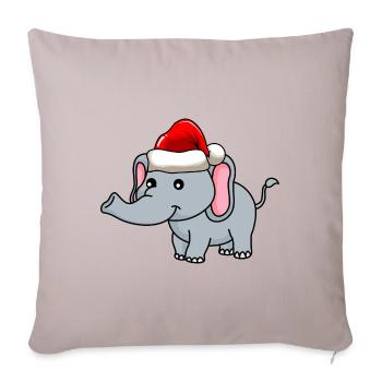 Elephant Christmas Comic - Sofa pillowcase 17,3'' x 17,3'' (45 x 45 cm) - light taupe - Front