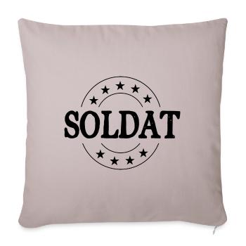 Soldat Beruf - Sofakissenbezug 45 x 45 cm - helles Taupe - Vorne