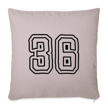 36 number symbol - Sofa pillowcase 17,3'' x 17,3'' (45 x 45 cm) - light taupe - Front