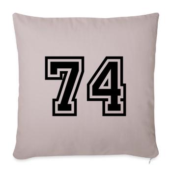Symbole numérique 74 - Housse de coussin décorative 45 x 45 cm - taupe clair - Devant